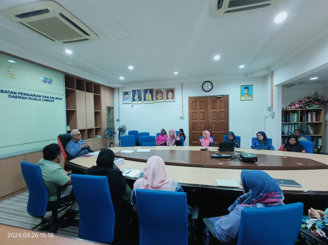 Lawatan Kerja Pengarah Jabatan Pengairan dan Saliran (JPS) Negeri Selangor ke JPS Daerah Kuala Langat