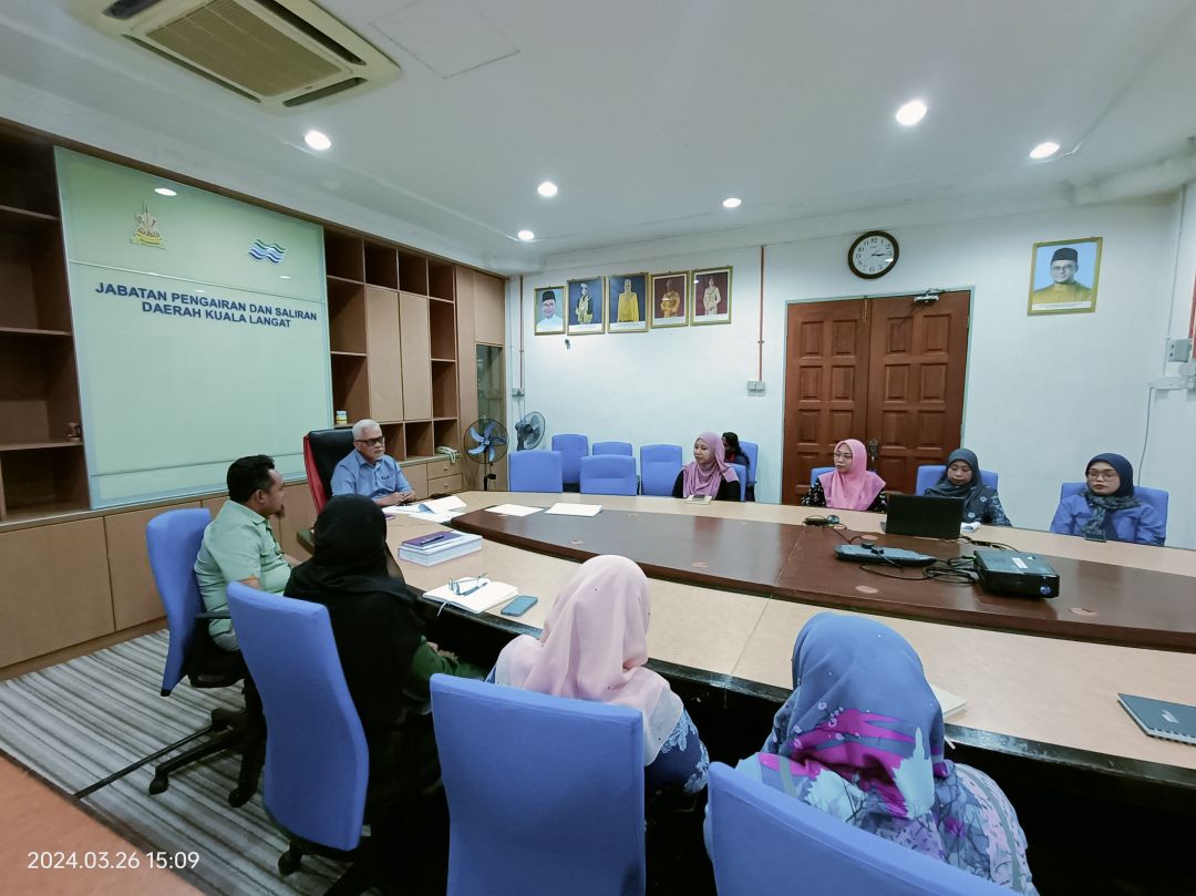 Lawatan Kerja Pengarah Jabatan Pengairan dan Saliran (JPS) Negeri Selangor ke JPS Daerah Kuala Langat